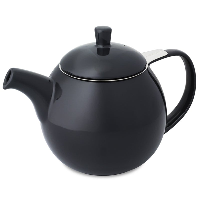 FORLIFE Curve Teapot with Infuser, 24-Ounce, Black Graphite - Image 1